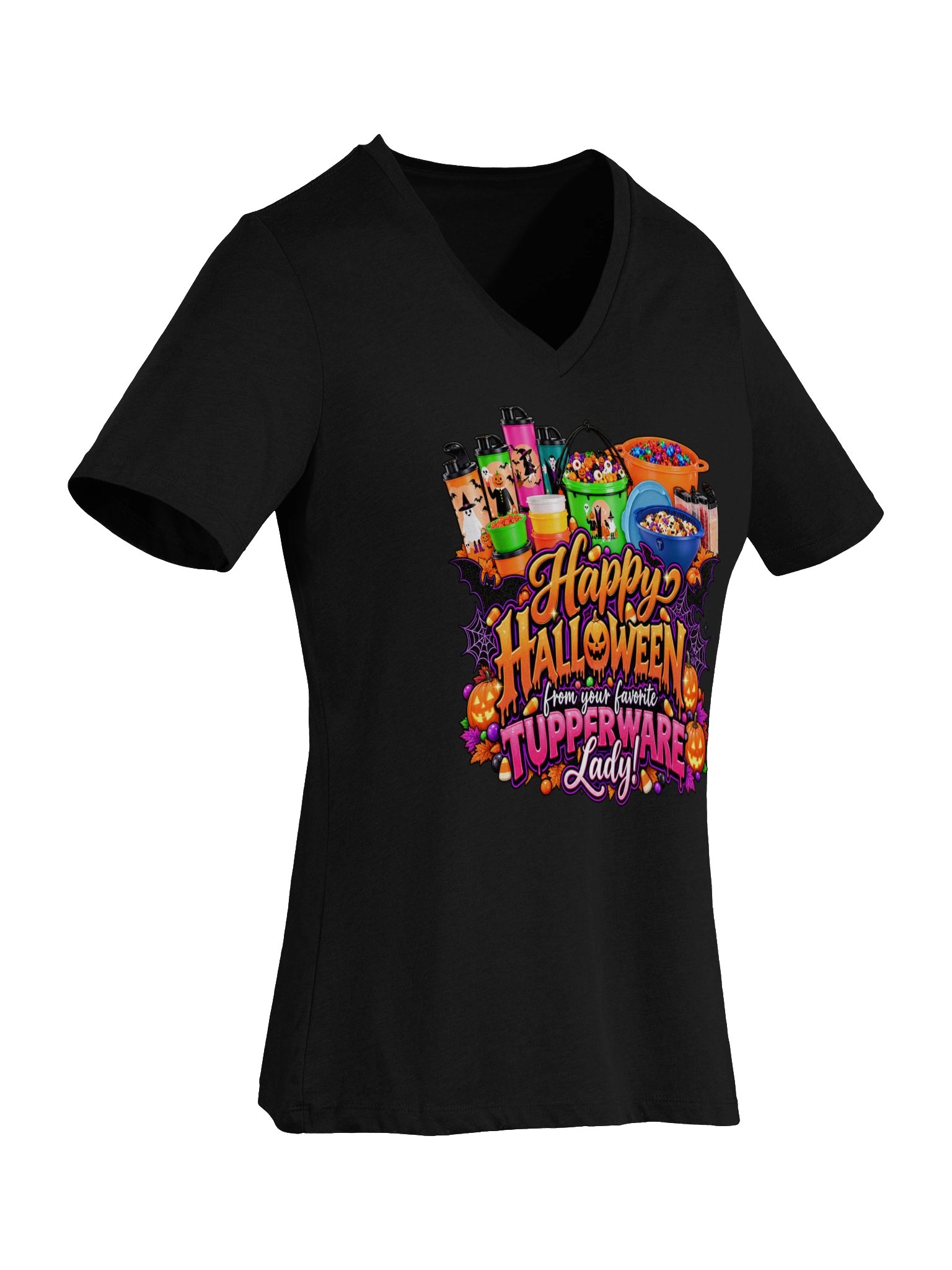 Halloween 2026 Tupperware V-Neck Tee product image (32)