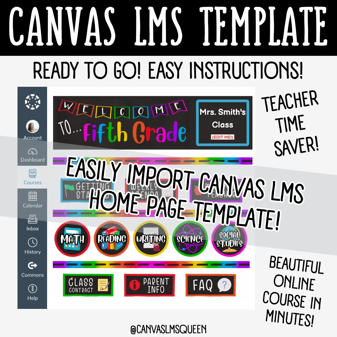 Canvas LMS Template - COURSE BUNDLE - Multicolored - 100% Customizable product image (6)