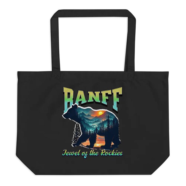 Banff Jewel Of The Rockies Bear Sunset Organic Tote product image (1)