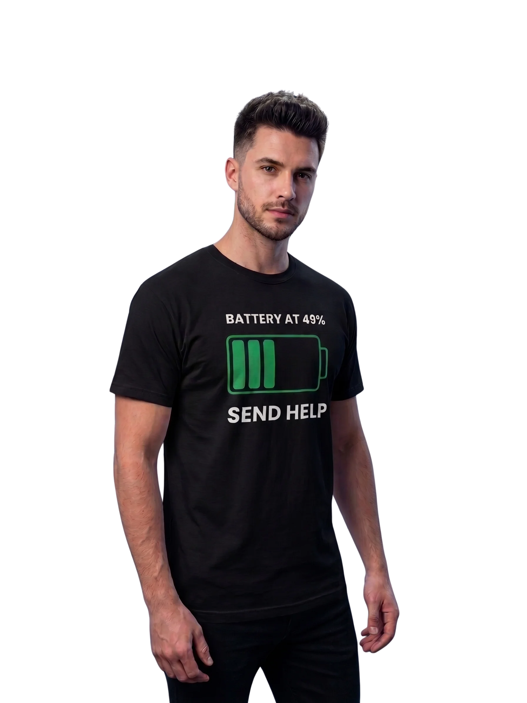 Battery At 49%. Send Help | Heavy Cotton Tee product image (1)