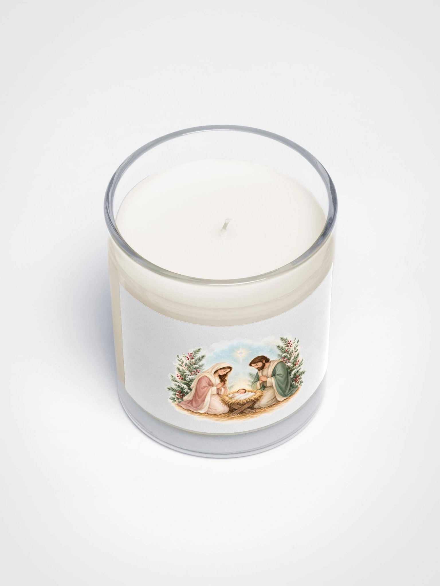 Nativity Christmas Candle | Christian Christmas Decor | Holy Family Soy Candle | Religious Gift product image (4)