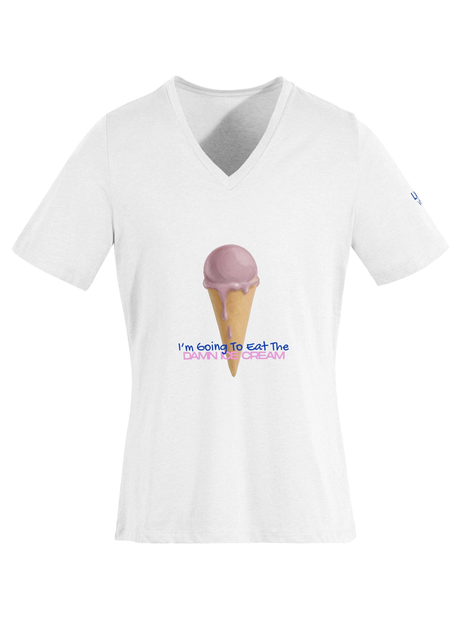 LX Vibes V- Neck T-Shirt Eat The Ice Cream product image (41)