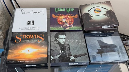 Recent arrivals - Peter Hammill, Uriah Heep, Strawbs, Jack Bruce, Isotope, Anthony Phillips box sets 
Reviews on the way ..