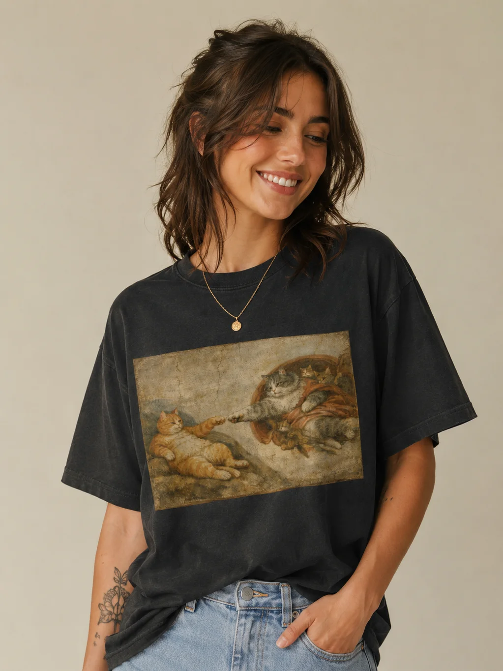 The Creation of Meow T-Shirt product image (1)