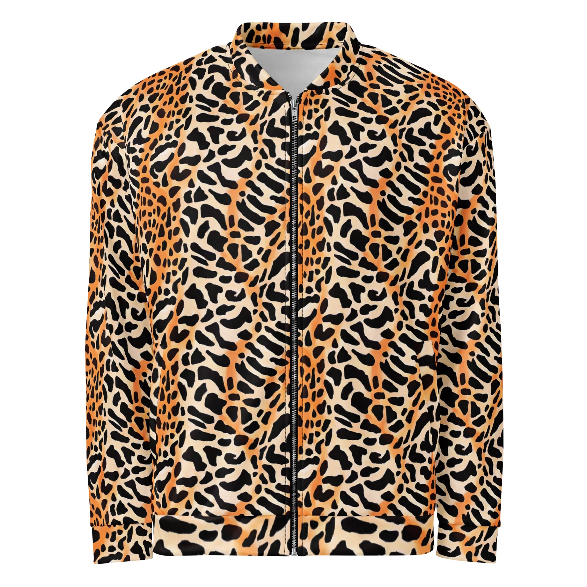 Orange Giraffe Bomber Jacket product image (1)