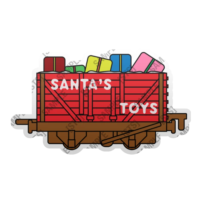 Santa's Toys Truck Magnet product image (1)