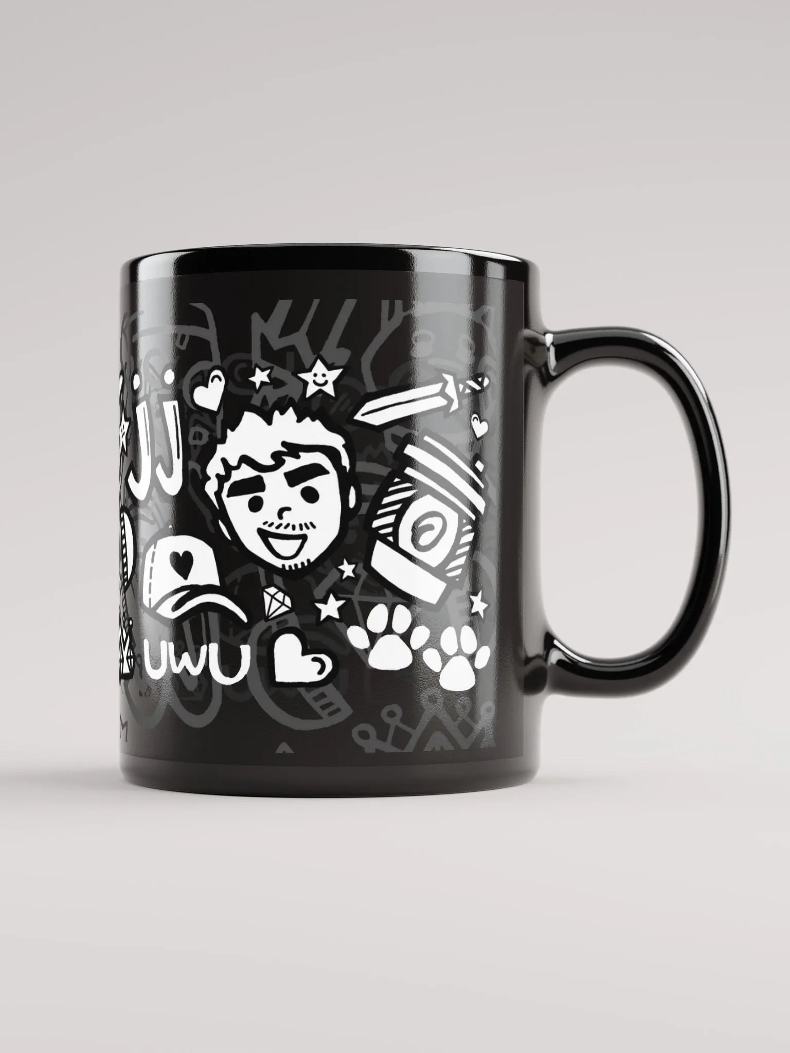 J-Doodle Mug (Black) product image (5)