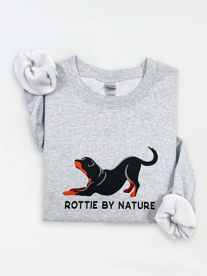Rottie by Nature Sweatshirt (Embroidered) of a Rottweiler(Full Tail) product image (1)