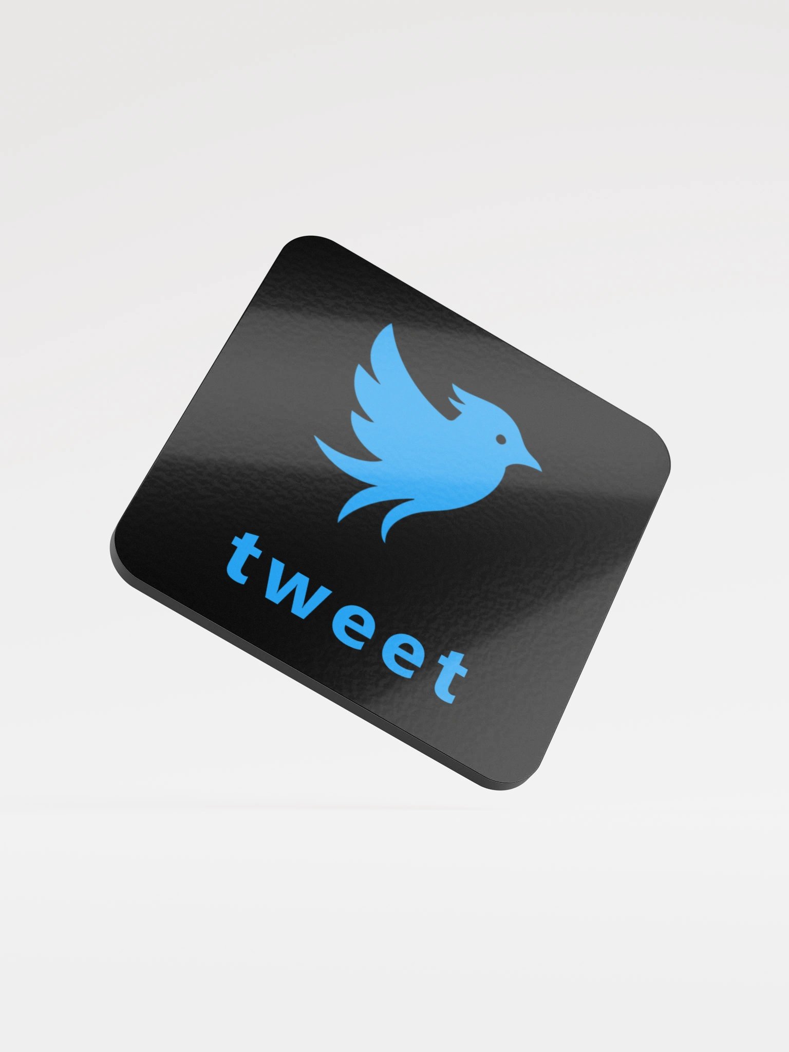 Tweet Logo - Black Coaster product image (1)
