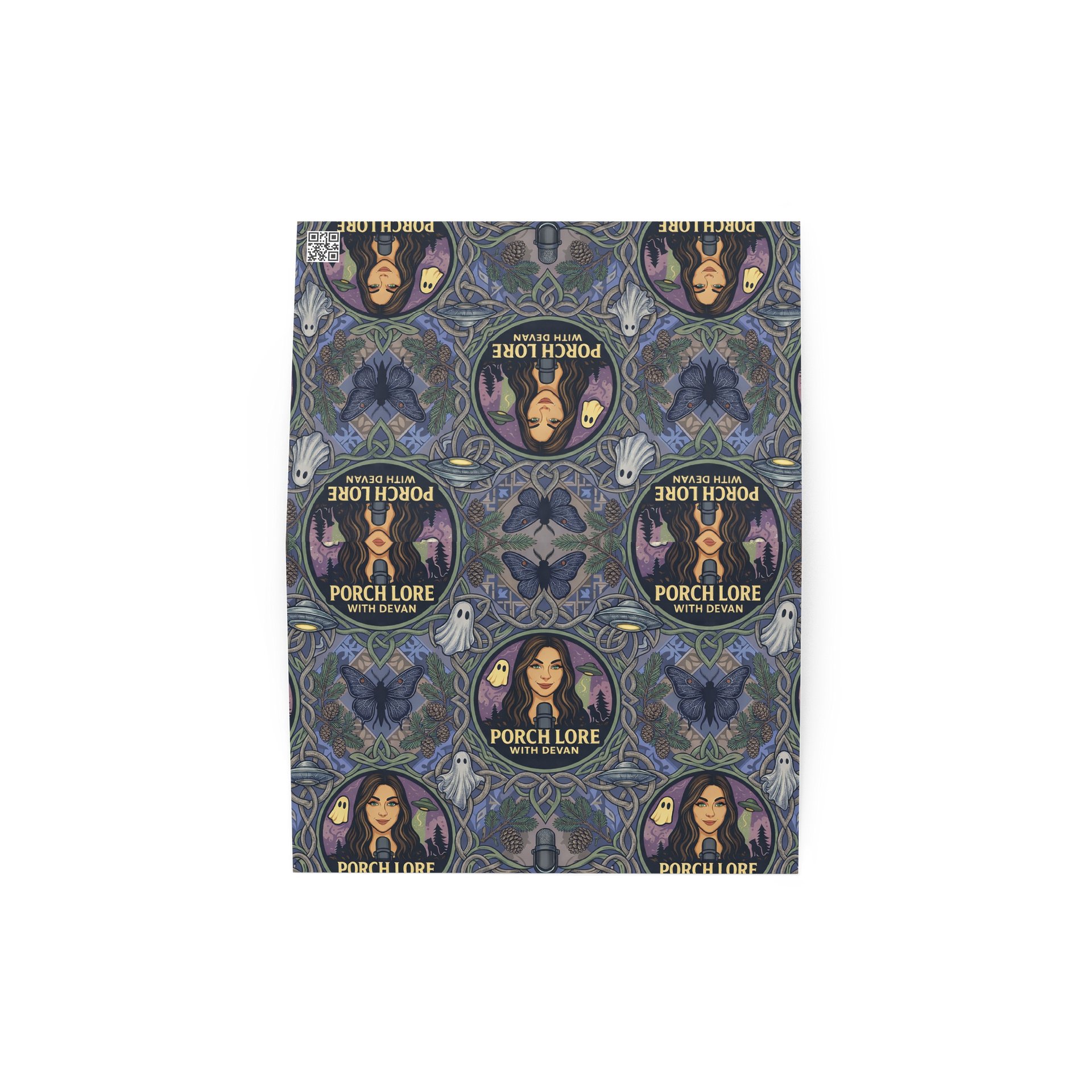 PORCH LORE DEVAN PERIWINKLE MOTH CARD & ENVELOPE product image (4)
