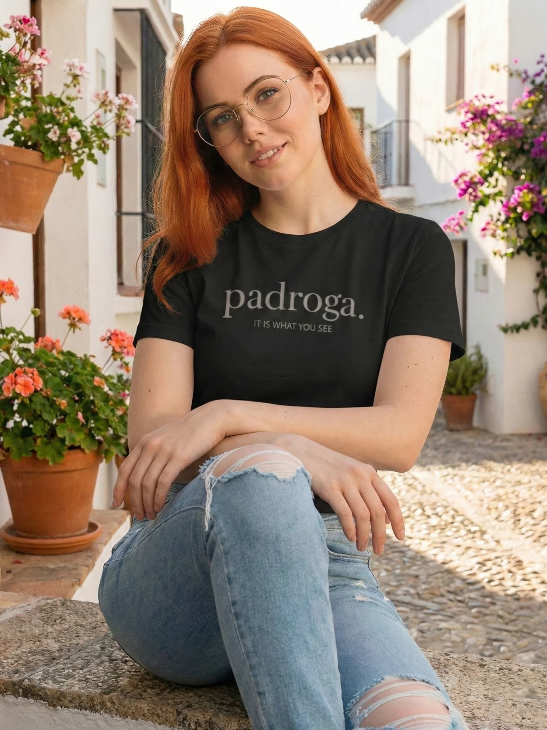 padroga. essentials black tshirt big logo product image (9)