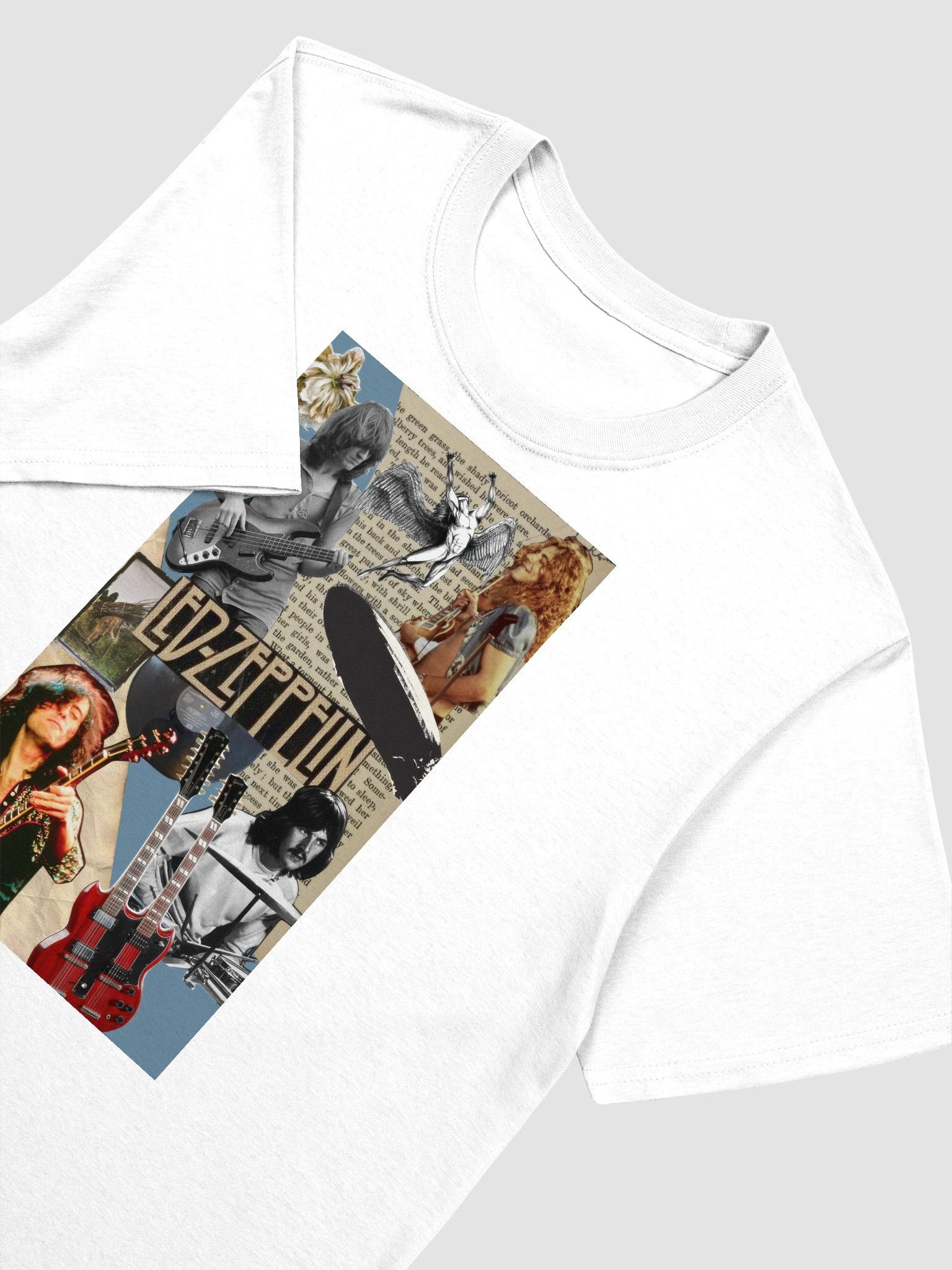 Led Zeppelin T-Shirt | Vintage Rock Collage Graphic Tee | Classic Rock Band Shirt product image (5)