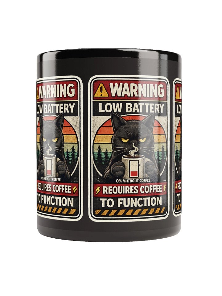 Warning: Low Battery – Requires Coffee Mug product image (2)