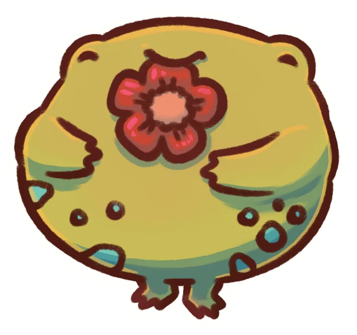 sticker : flower frog product image (1)