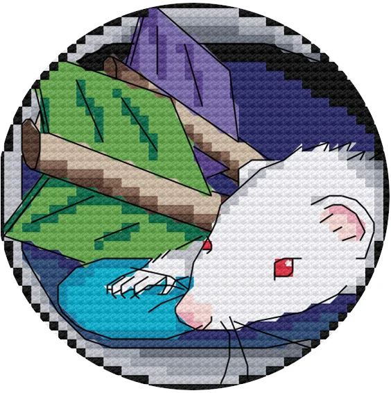 Zodiac Ferret - Sagittarius Torquoise Ferret Cross Stitch Pattern (Digital PDF) product image (1)