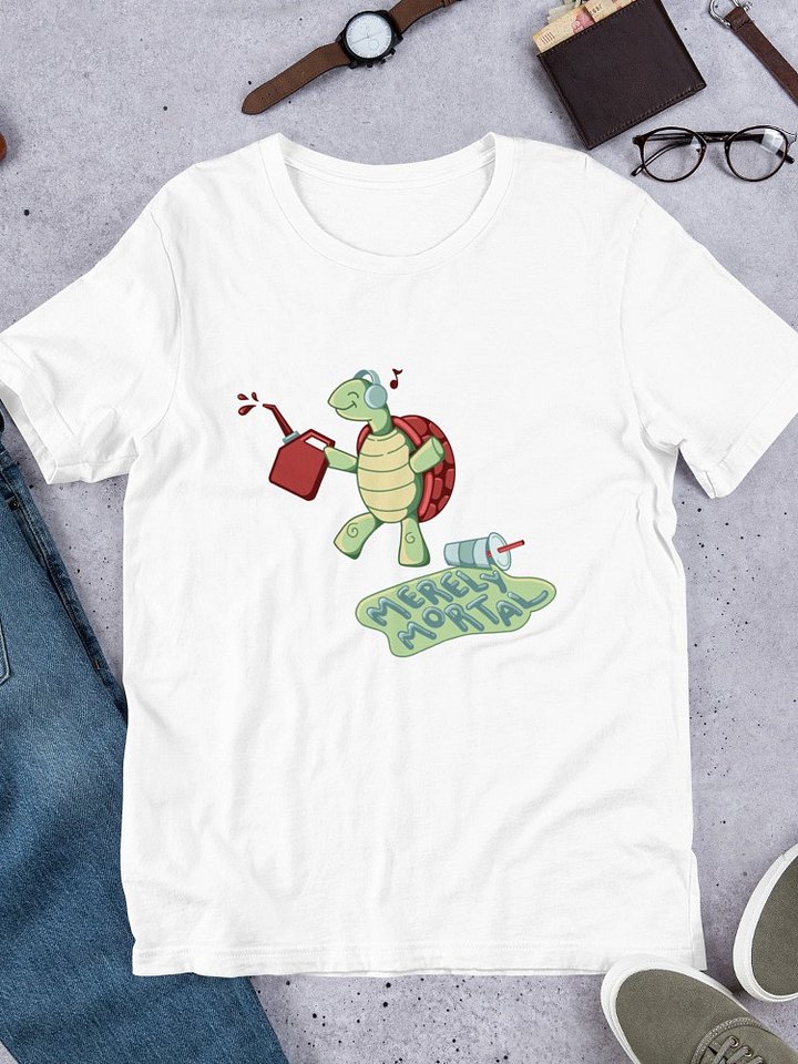 Exclusive Design: Merely Mortal's Dancing Gas Station Turtle Unisex T-shirt XS - 5XL product image (1)