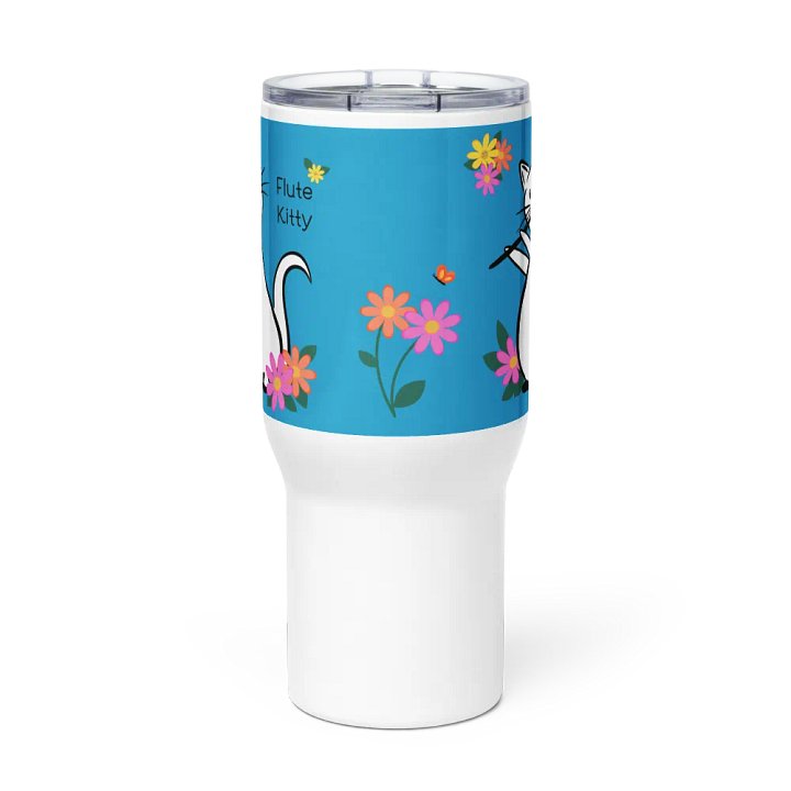 Flute Kitty Travel Mug w handle - C Flute product image (2)