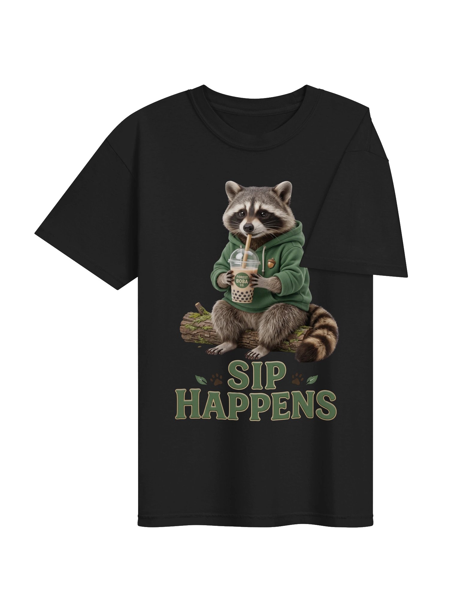 Sip Happens Raccoon Bubble Tea Tee product image (46)