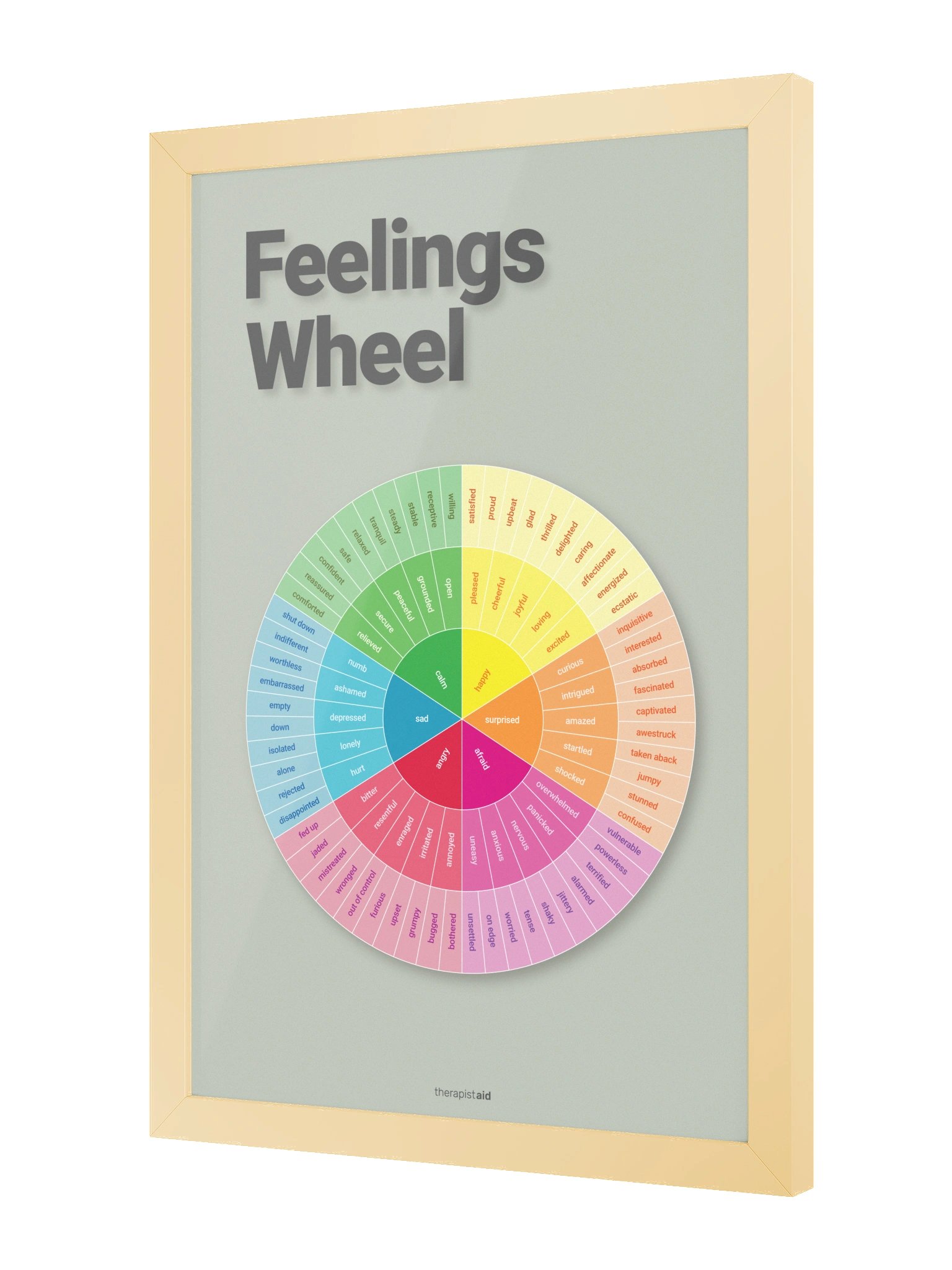 Feelings Wheel framed artwork (vibrant) product image (2)