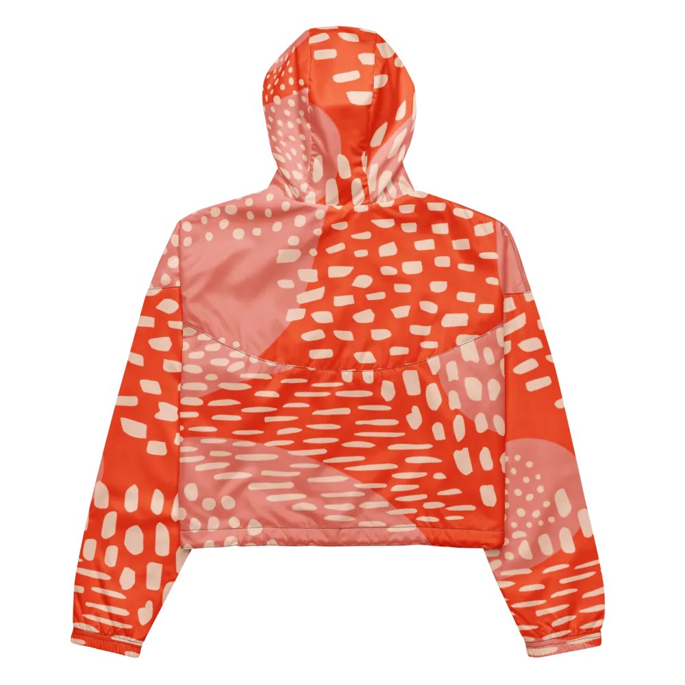 TeeVibe Orange & Pink Cropped Windbreaker product image (5)
