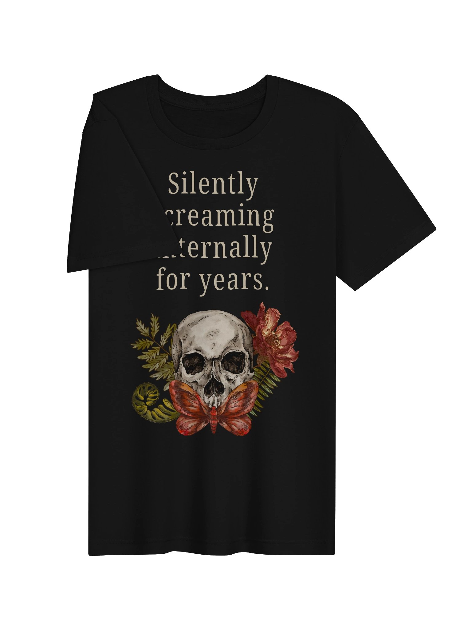 Silently Screaming Internally Shirt | Gothic Chronic Illness & Burnout Tee product image (3)