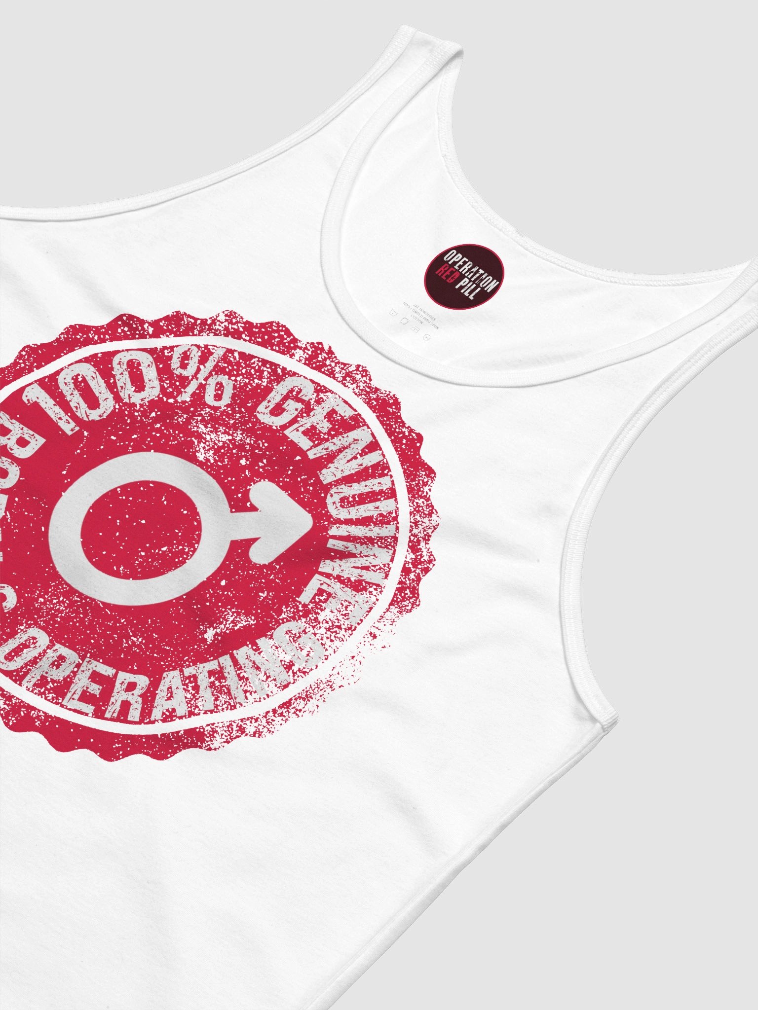"100% Male" Tank Top - White product image (3)