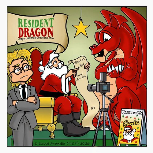 Christmas in July...? Actually, this all new cartoon is the cover image for Resident Dragon Book 4, Holiday Special. Which sh...