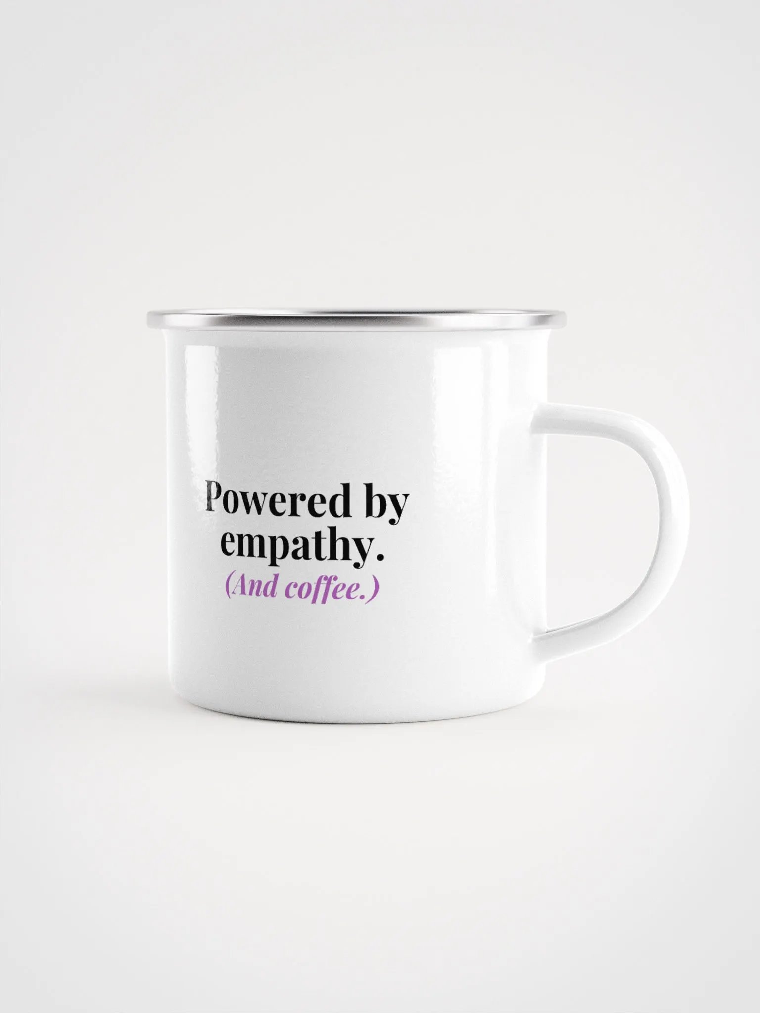 Support Human Coffee Enamel Mug (Lefties) product image (2)