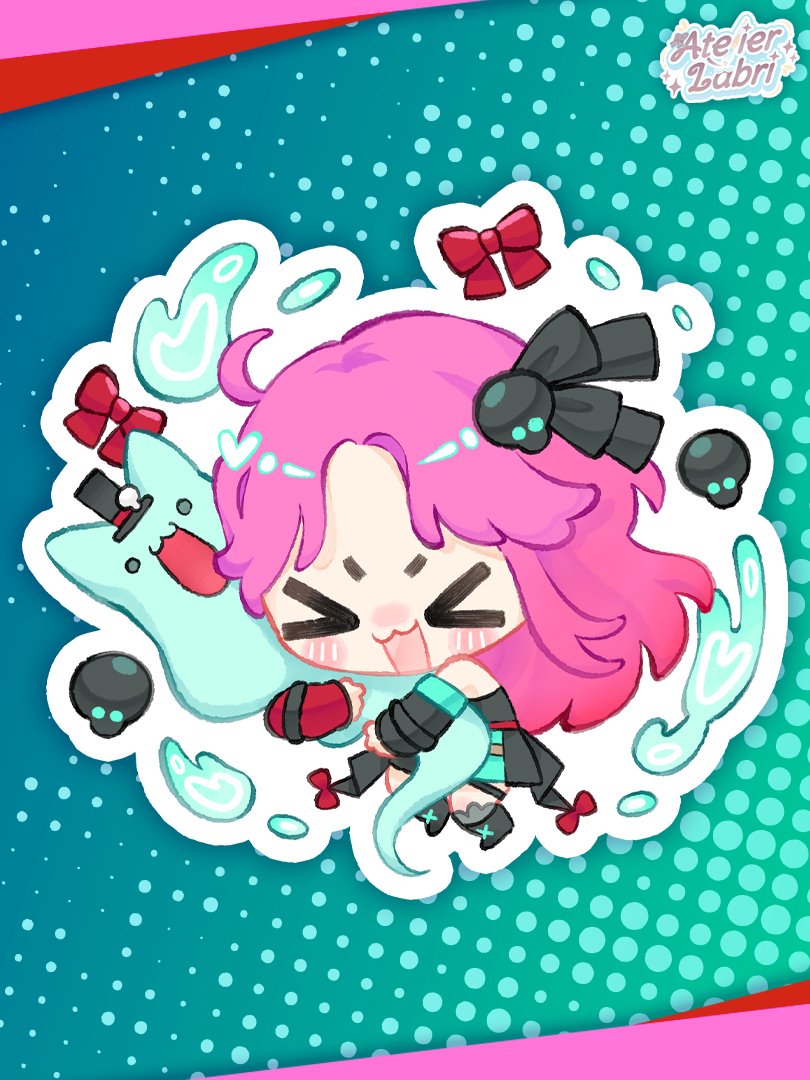Tomoe Carmine Blazing Star Die Cut Sticker A product image (1)