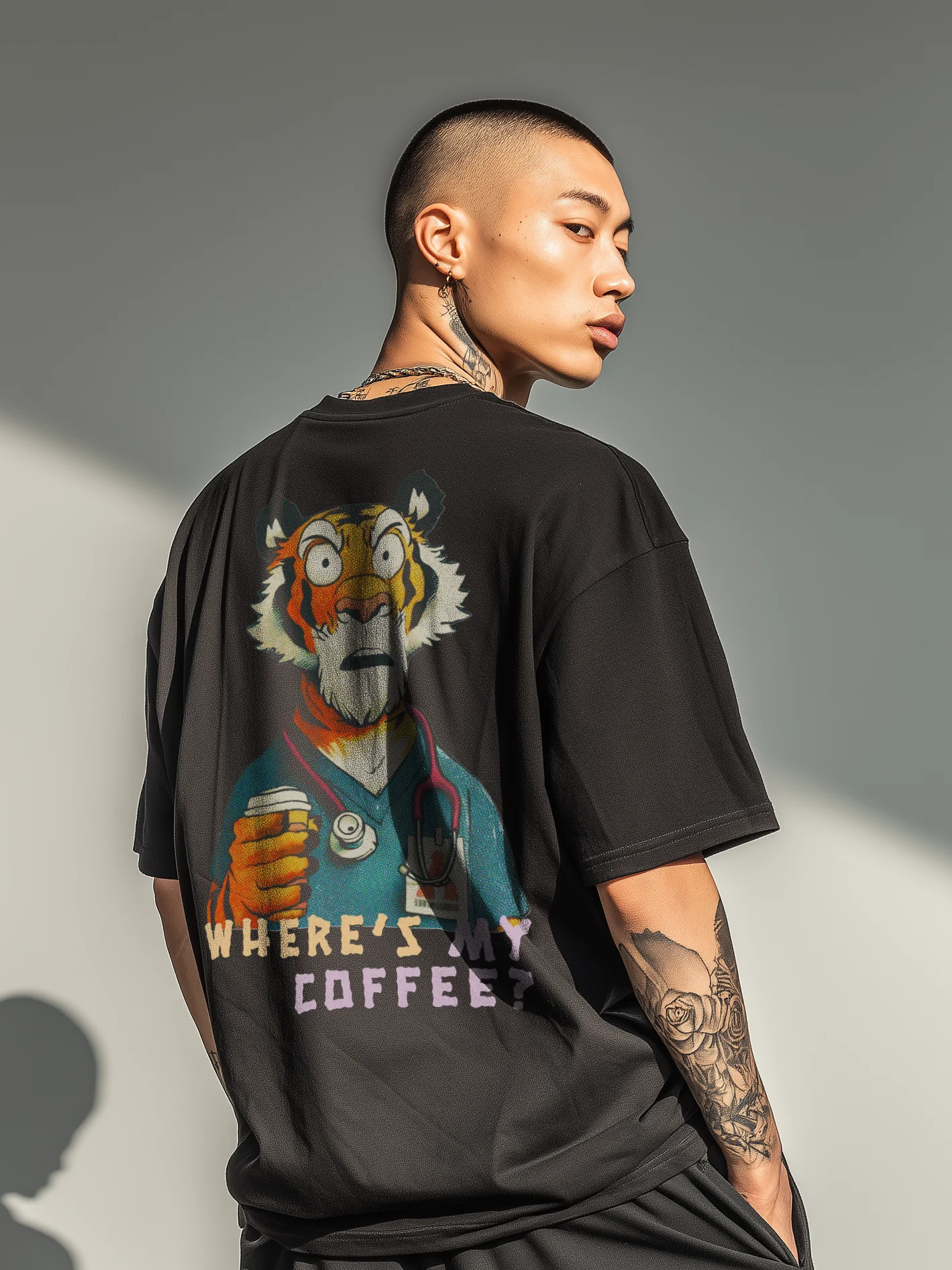 Funny Nurse Shirt, Coffee Tiger Tee product image (1)