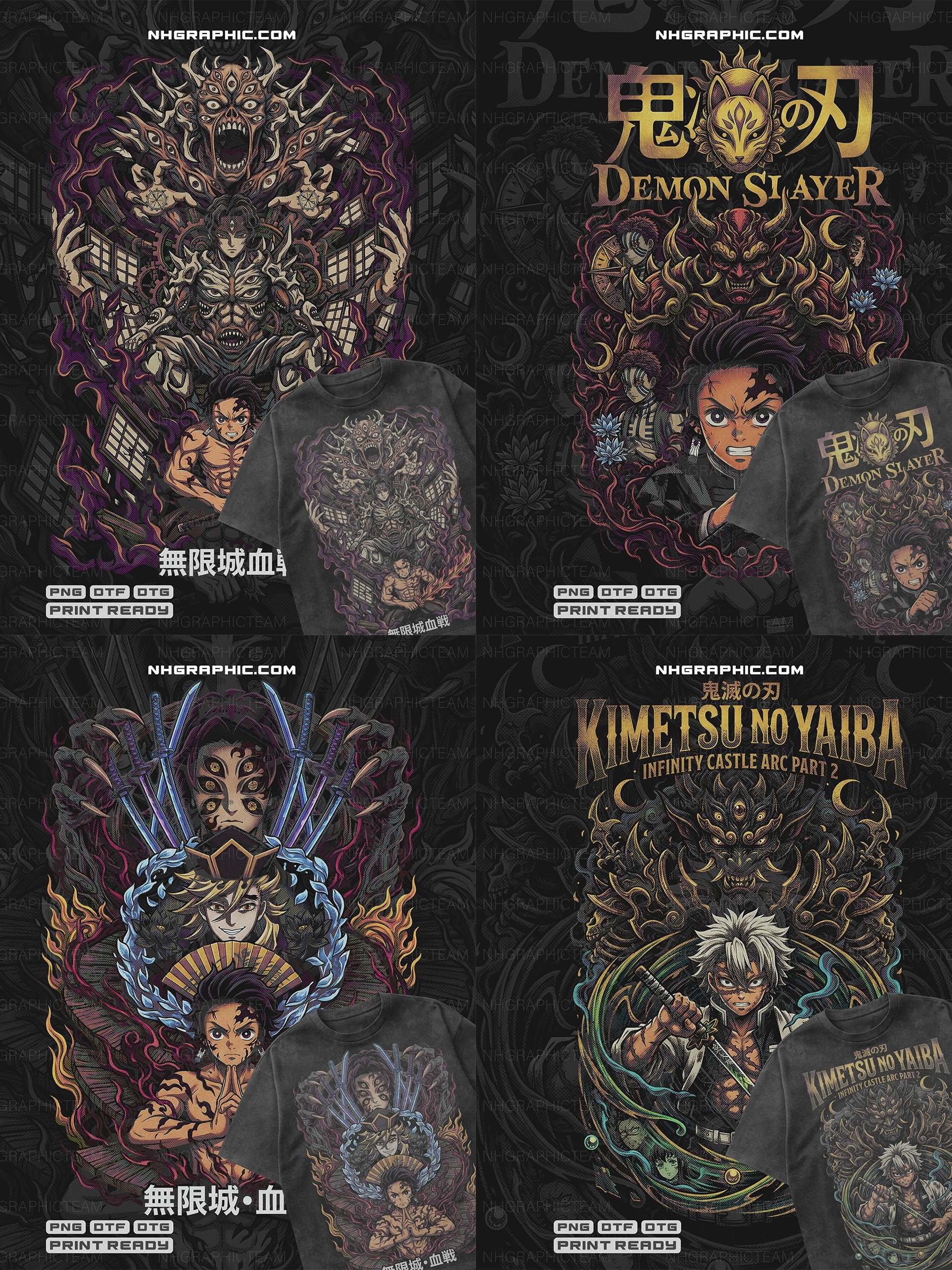 16 Exclusive Demon Slayer Halftone Shirt PNGs product image (3)