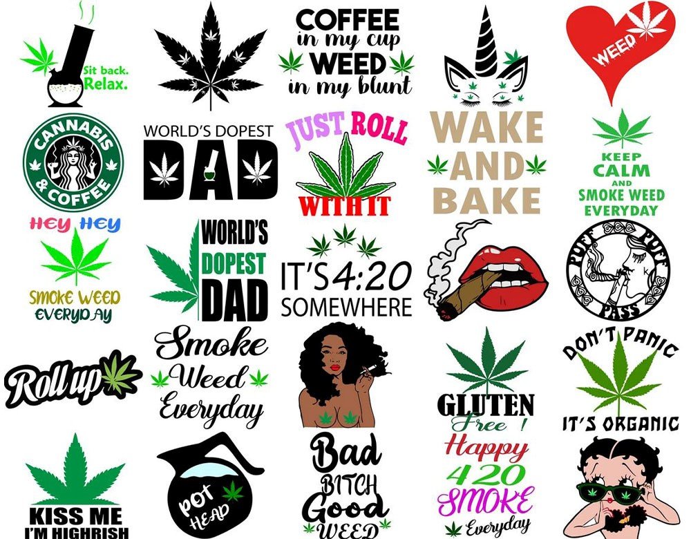 130+ Weed SVG Bundle for Cricut | Cannabis Leaf SVG PNG DXF EPS | Marijuana Clipart Instant Download product image (4)