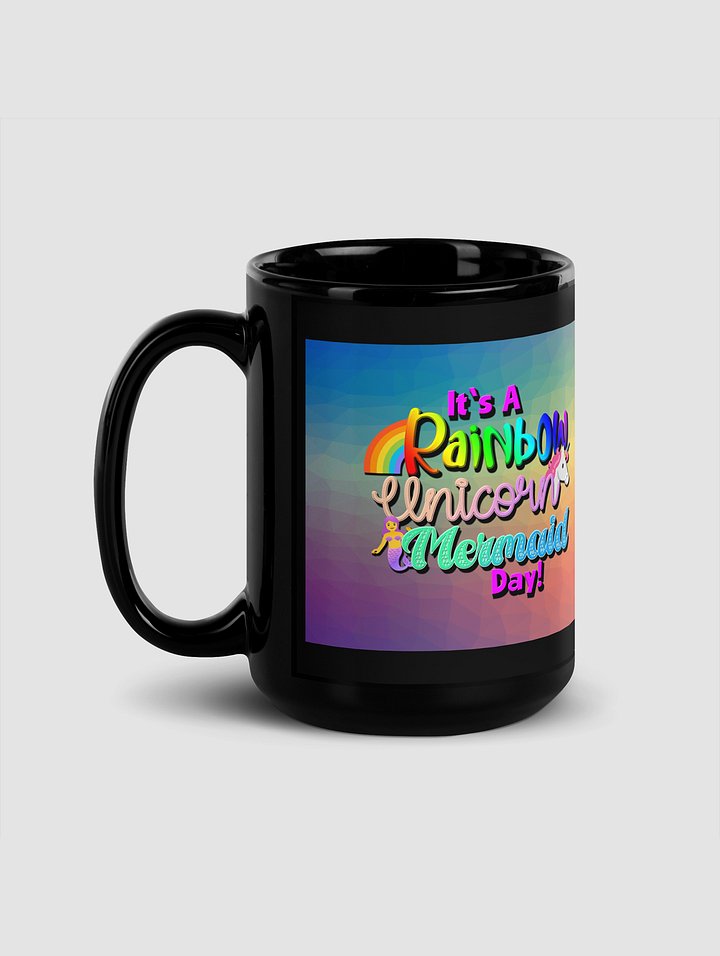 Rainbow Unicorn Squirrel Pride 15oz Black Mug product image (1)