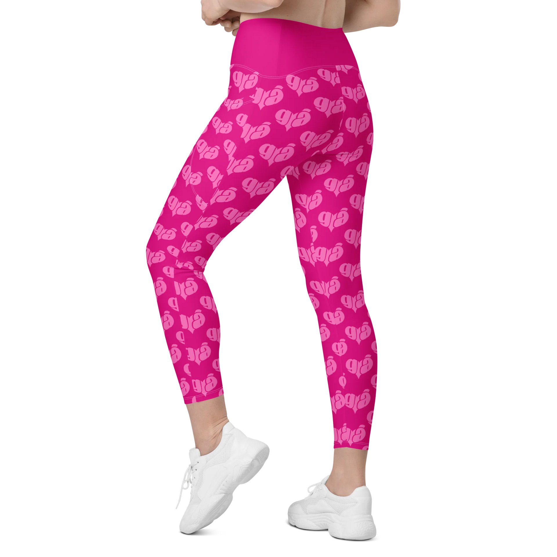 Grá Meaning Love 🩷 Crossover Waist Leggings With Pockets product image (7)