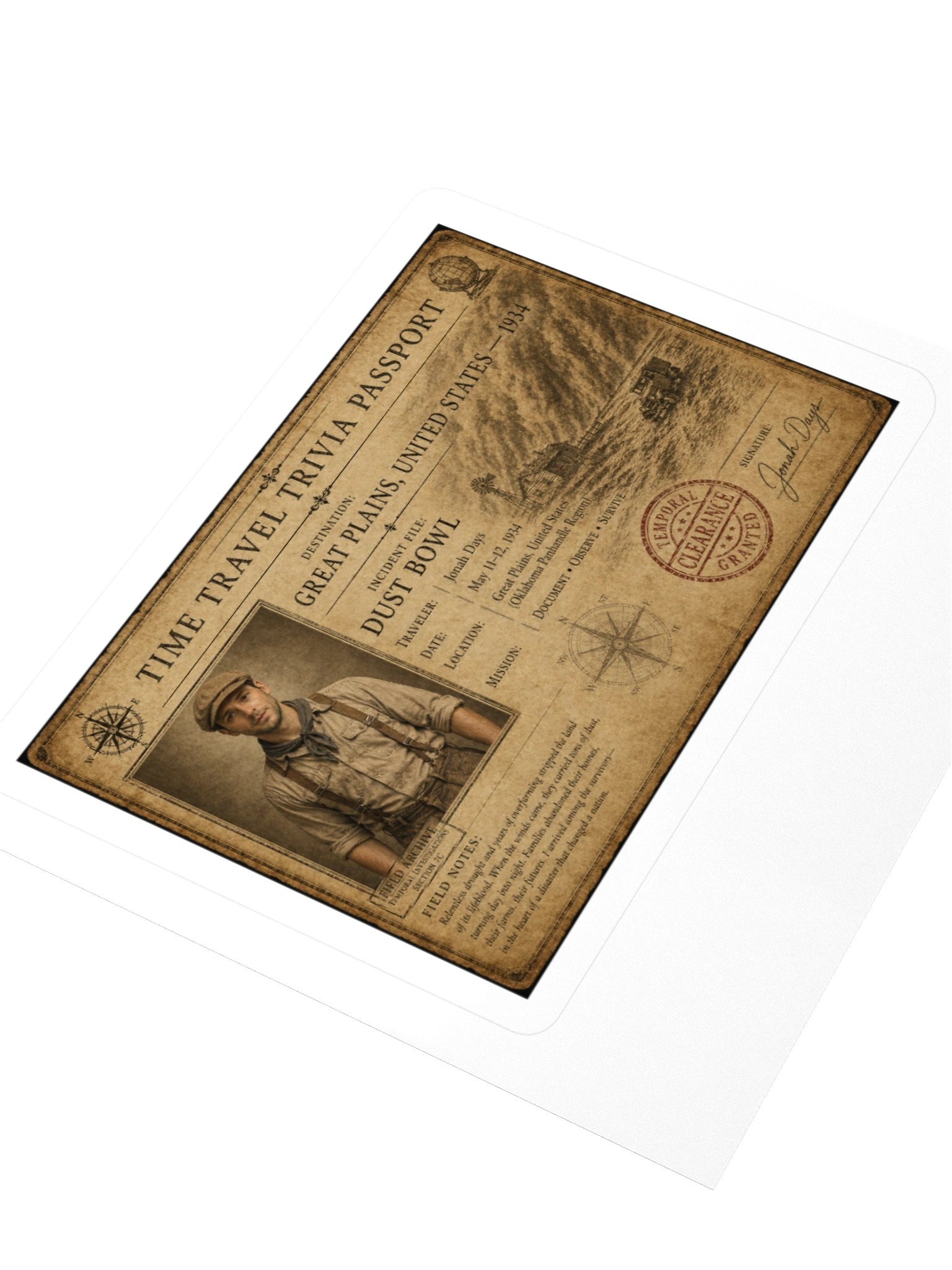 Great Plains Dust Storms — 1934 Incident Passport Sticker product image (8)