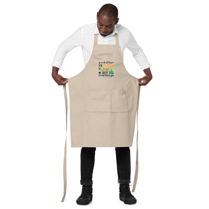 You don’t have to be crazy to camp with us. Eco-Style Defender Organic Cotton Apron product image (2)