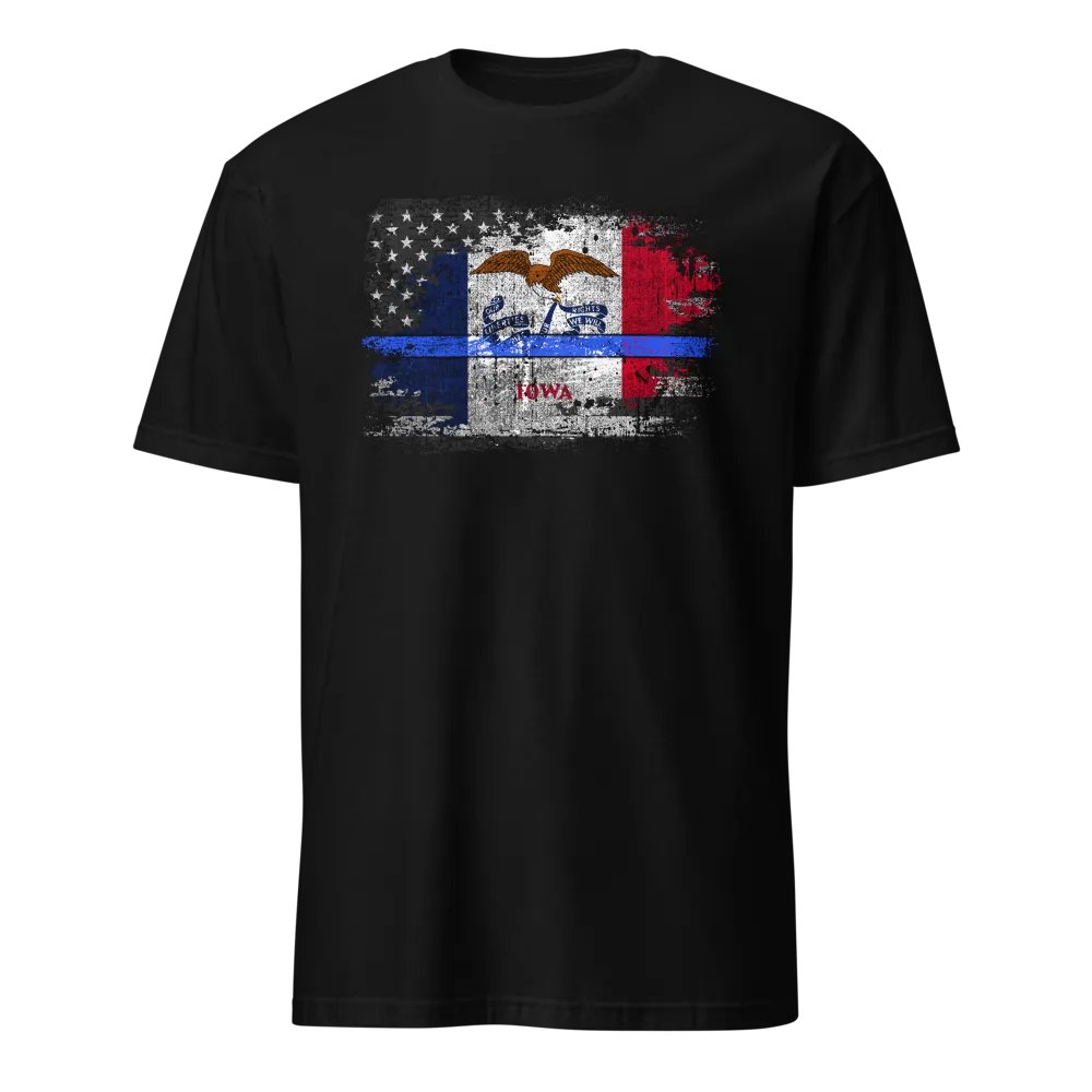 Iowa Thin Blue Line Flag product image (1)