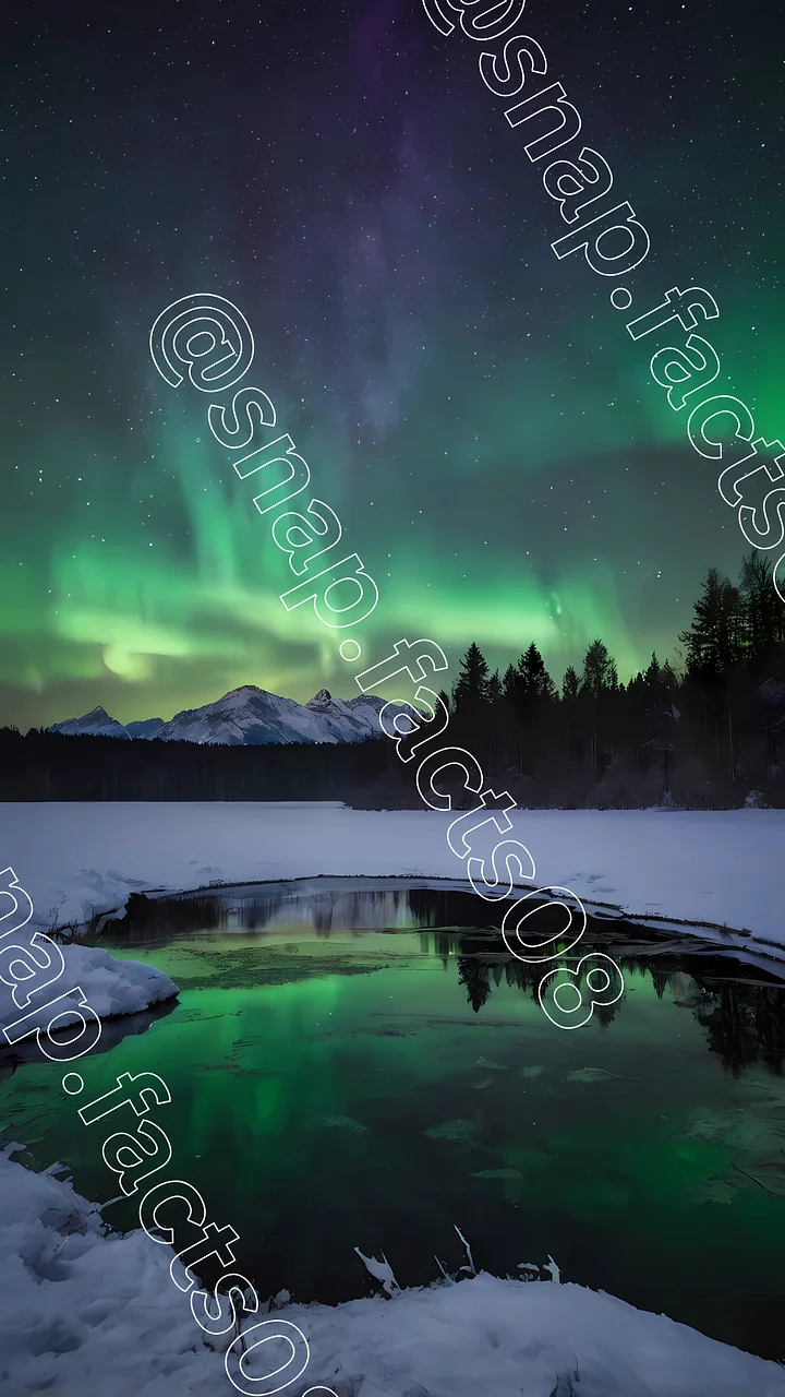 Mystic Lights Over a Snowy Wilderness product image (1)
