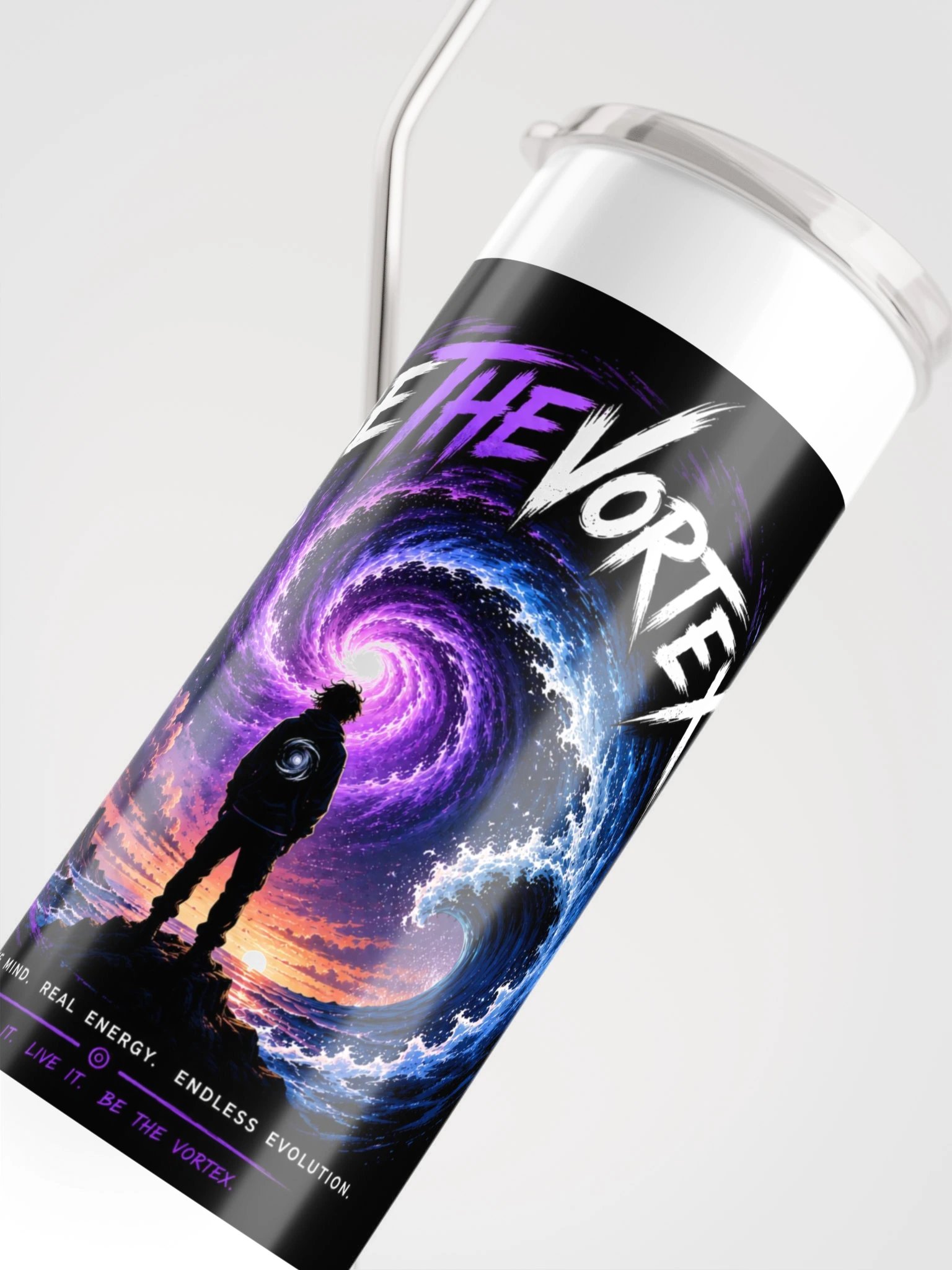 vibethevortex Stainless Steel Tumbler with a Straw product image (9)