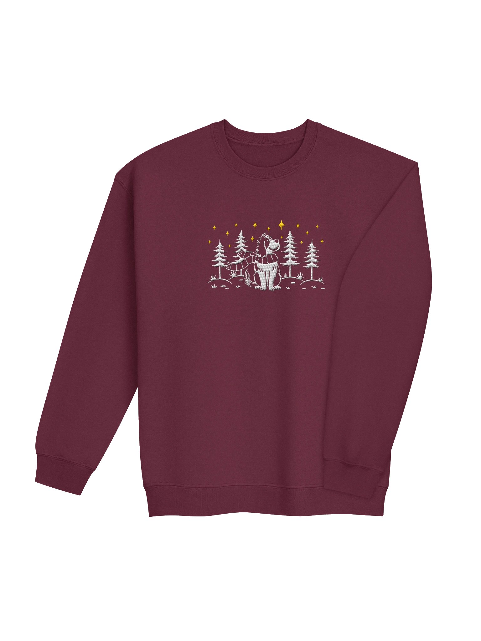 Saint Bernard Winter/Christmas Line Art Design Embroidered Sweatshirt product image (22)