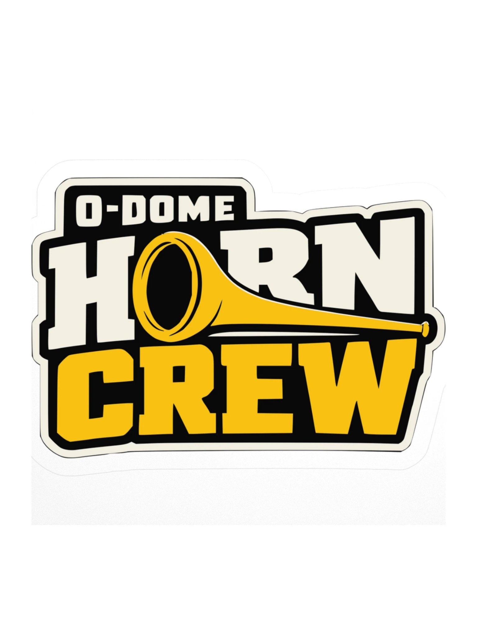 O-Dome Horn Crew Horn Wordmark — Kiss-Cut Sticker product image (1)