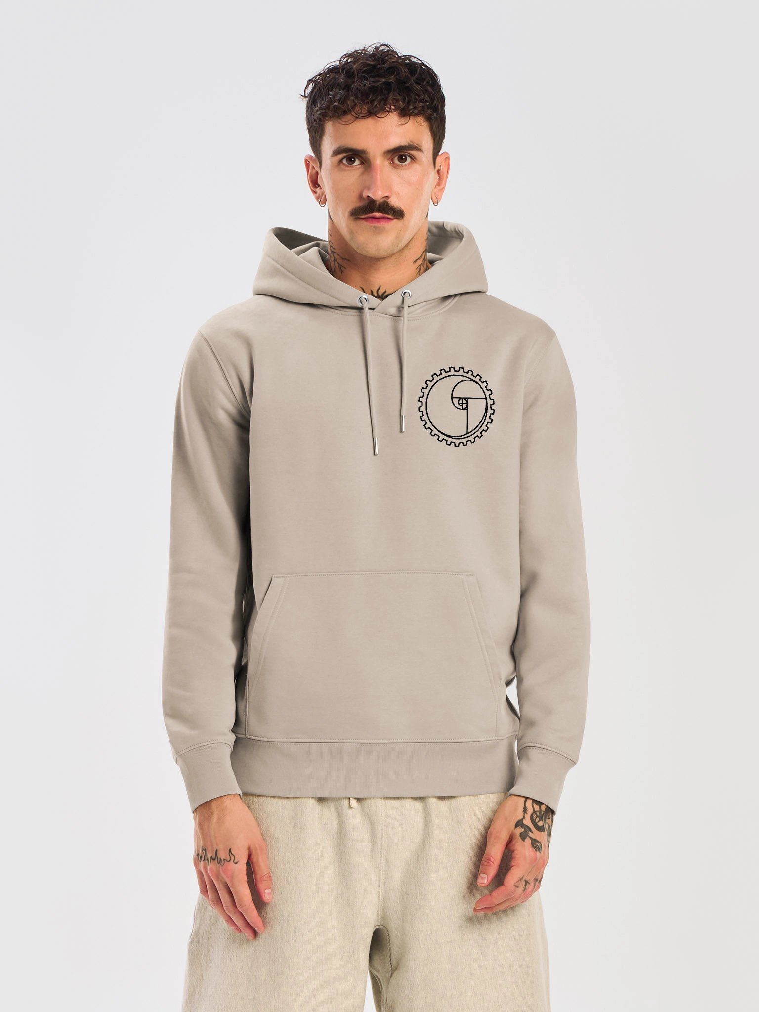Embroidered Logo Hoodie - Desert Dust product image (5)