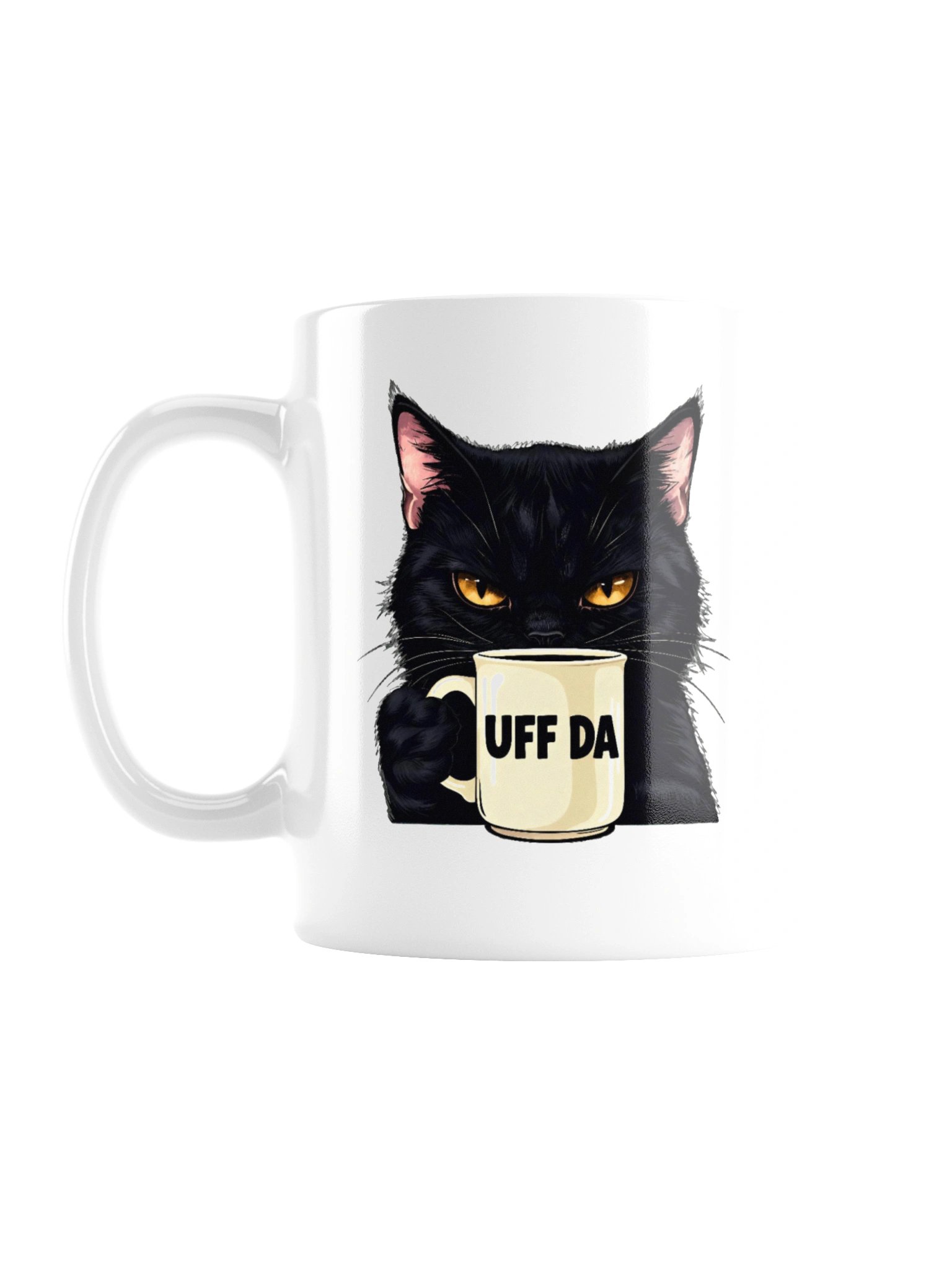 UFF DA Black Cat Mug product image (2)