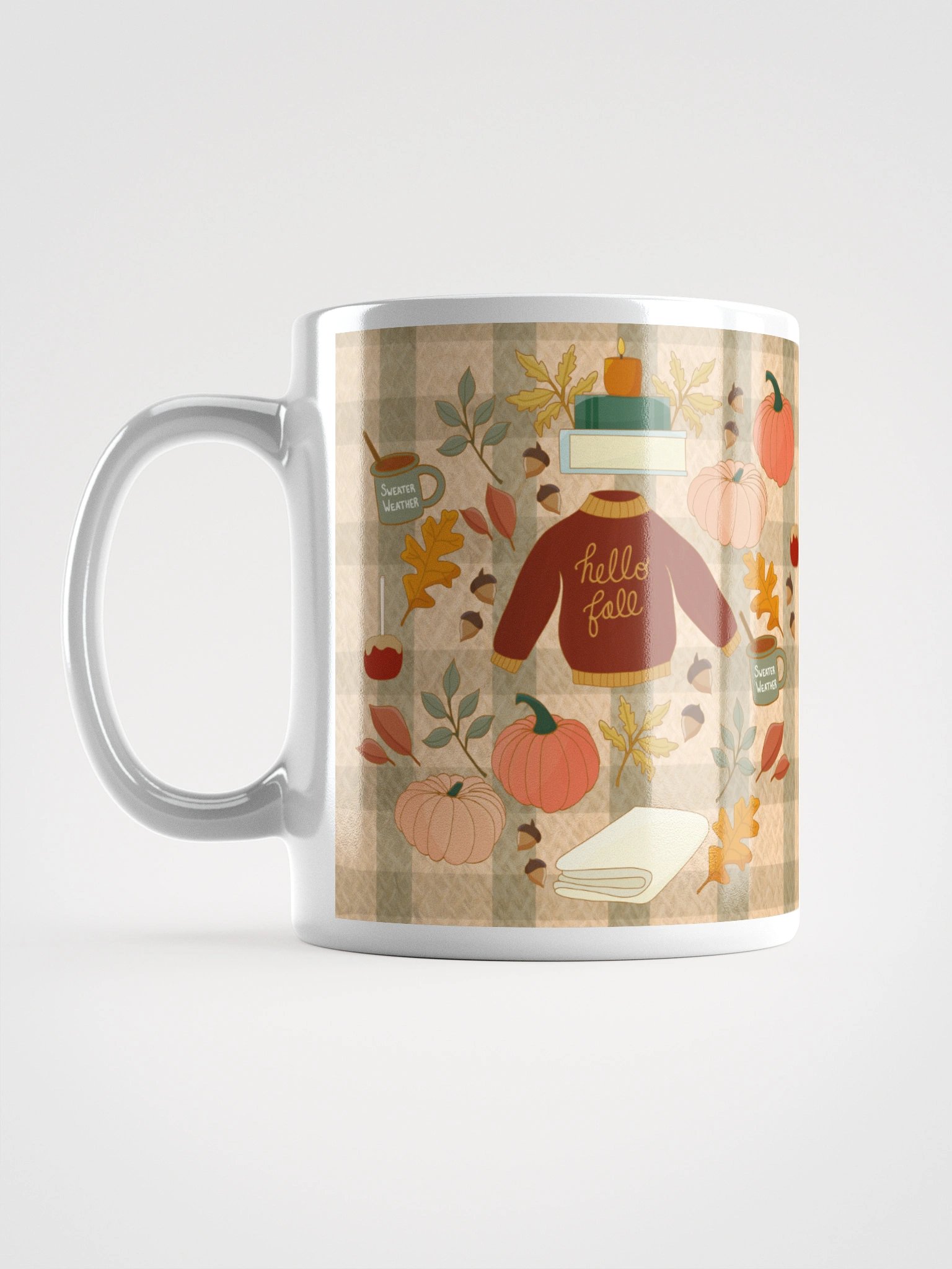 Cozy Fall Design with Gingham Background Mug product image (2)