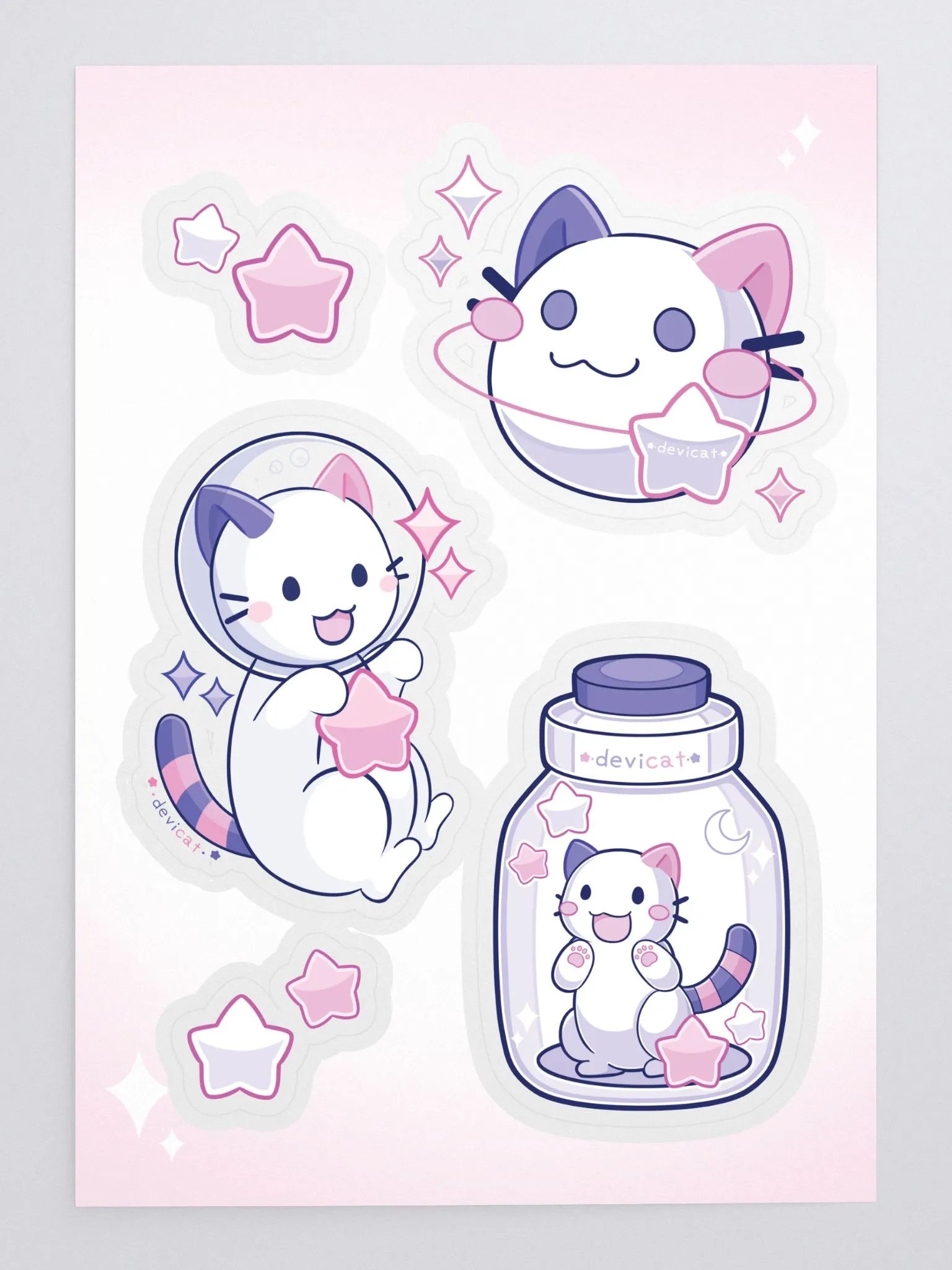 CandiCat Space Cat Sticker Sheet product image (3)
