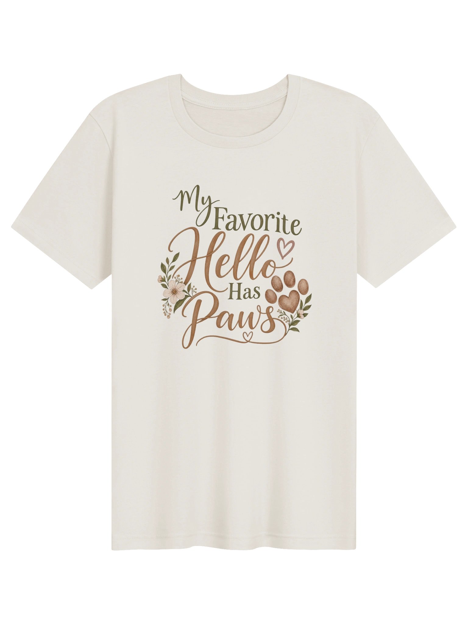 My Favorite Hello Has Paws Tee product image (3)