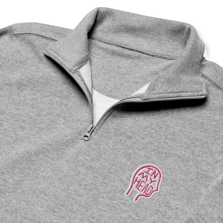 In My Head (pink bubble design) embroidered quarter zip product image (6)