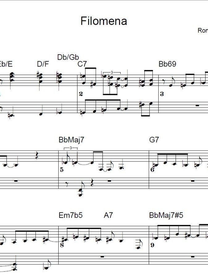 Filomena - ModJazz - Piano sheet music product image (1)