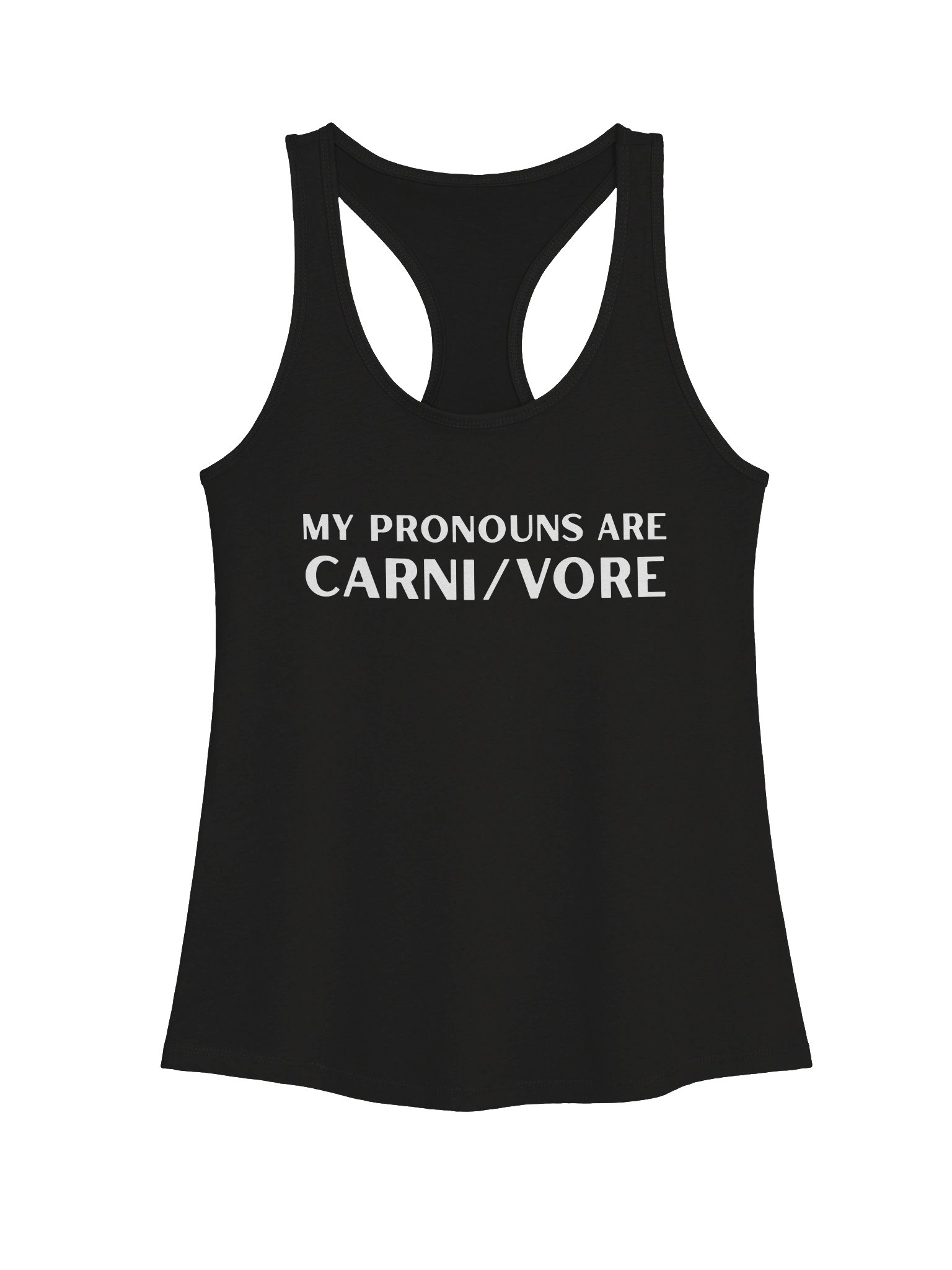 Racerback Tank Top - My Pronouns are Carni/Vore product image (1)