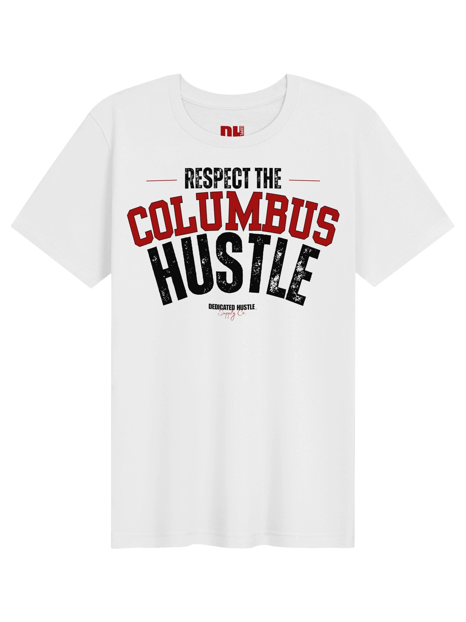 Respect The Columbus Hustle - Varsity Edition Tee | White product image (1)